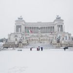 Piazza Venezia imbiancata